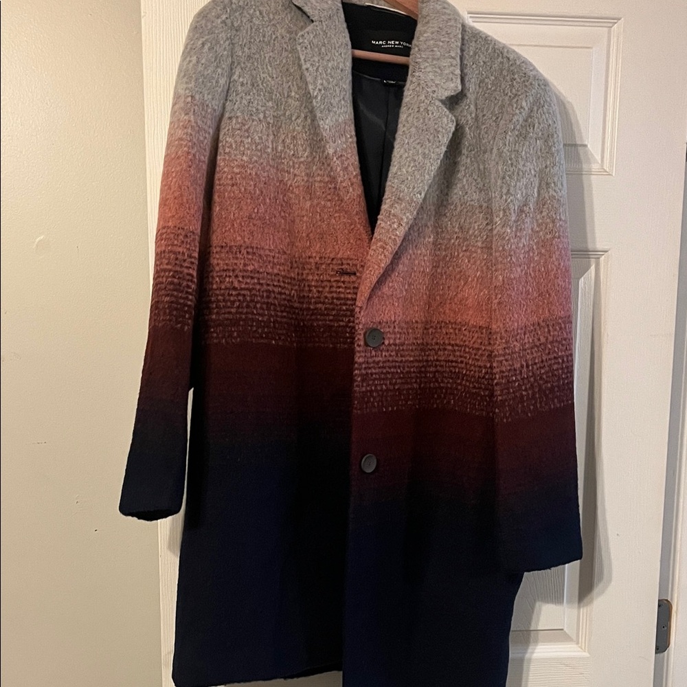 Gradient Gray and Pink Pea Coat